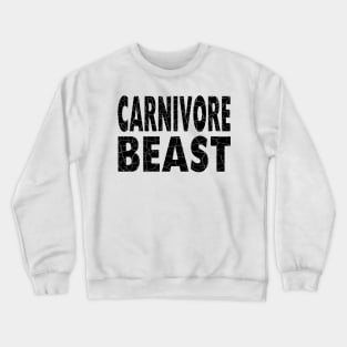 CARNIVORE BEAST Distressed Grunge Style Original Design Crewneck Sweatshirt